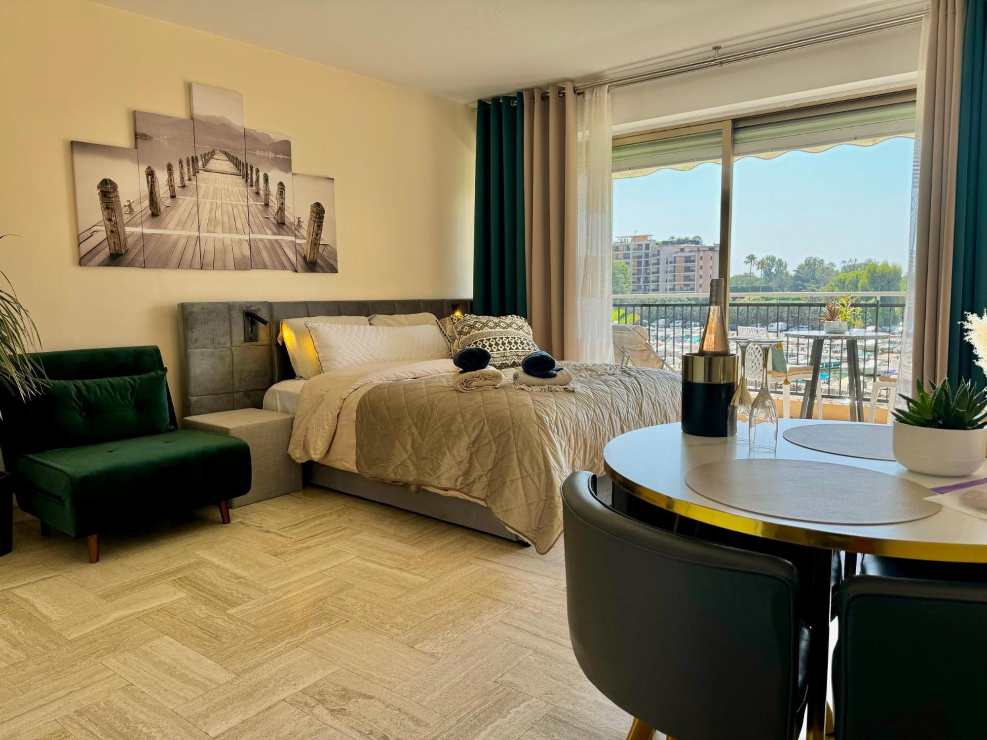 My Resid Appart Cannes Marina Vue Piscine Mandelieu Esterno foto